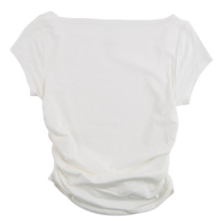 Thumbnail 2: Pink Rose Juniors Short Sleeve Side Ruched Tee 