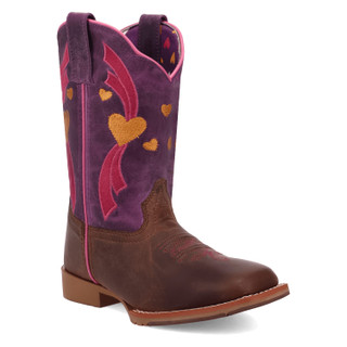 Thumbnail 1: DAN POST Girls Lottie Leather Cowboy Boots 
