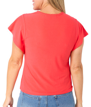 Thumbnail 2: Love Scarlett Women's Short Sleeve Solid Smocked Detail Top 