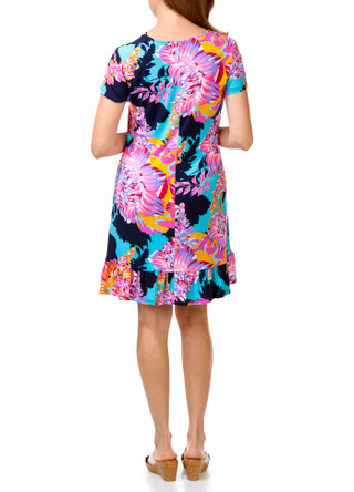 Thumbnail 6: MSK Women's Short Sleeve Print A-line Dress 