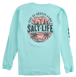Thumbnail 2: Salt Life Men's Long Sleeve Weekend Forecast Shirt 