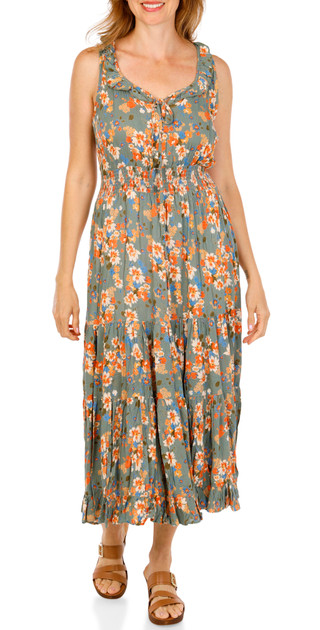 Thumbnail 1: Lola P Women's Sleeveless Floral Maxi Dress 