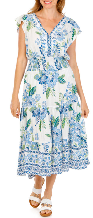 Thumbnail 1: Lola P Women's Floral Midi Dress 