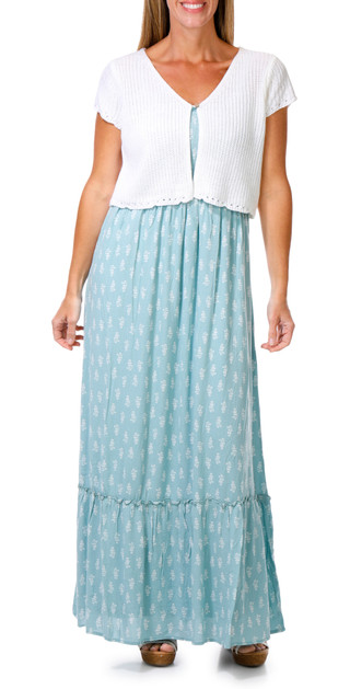 Thumbnail 1: OLIVE & OAK Women's 2Fer Cardigan & Maxi Dress 