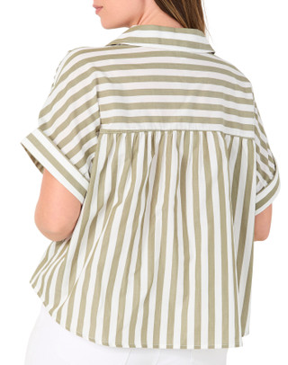 Thumbnail 2: Habitual Women's Gathered Striped Dolman Top 