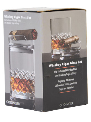 Thumbnail 2: Godinger 11 Oz Whiskey Cigar Glass Set 