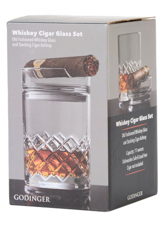 Thumbnail 1: Godinger 11 Oz Whiskey Cigar Glass Set 