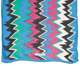 Thumbnail 3: FERRAGAMO Luxury Zigzag Print Scarf 