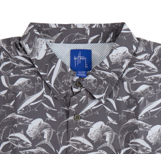 Thumbnail 4: Guy Harvey Men's Short Sleeve Button Down Shirt 