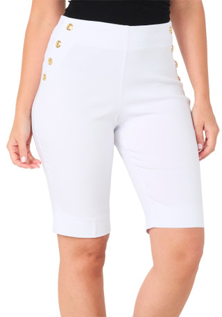 Thumbnail 1: Zac & Rachel Women's Sailor Button Bermuda Shorts 