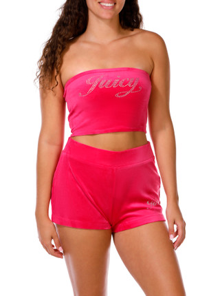 Thumbnail 1: Juicy Couture Juniors 2 Pc Velour Shorts Set 