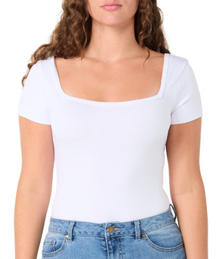 Thumbnail 1: Jolie & Joy Juniors Short Sleeve Square Neck Bodysuit 