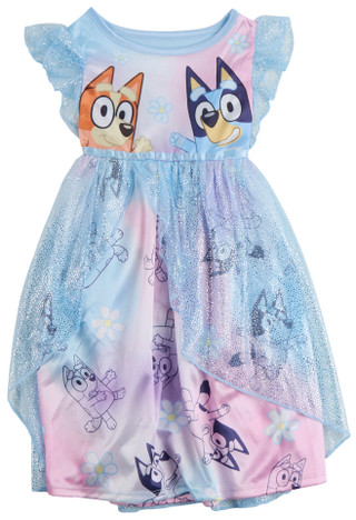 Thumbnail 1: BLUEY Toddler Girls Short Sleeve Bluey Nightgown  