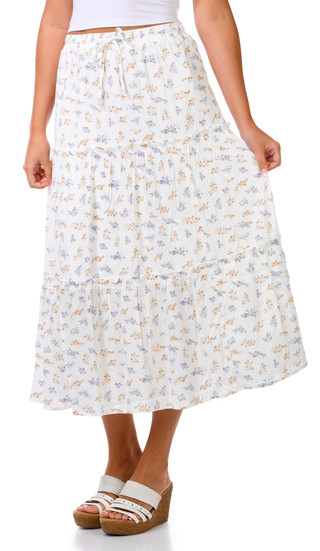 Thumbnail 1: Celebrity Pink Juniors Tiered Maxi Skirt 