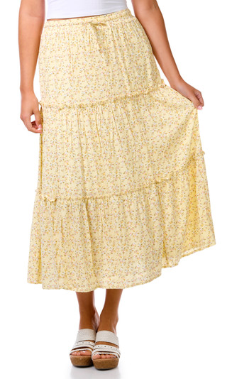 Thumbnail 1: Celebrity Pink Juniors Tiered Maxi Skirt 