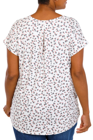 Thumbnail 2: Anneliese Plus Short Sleeve V-Neck Top 