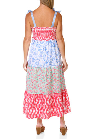 Thumbnail 2: REBELLION Juniors Sleeveless Mix Print Maxi Dress 