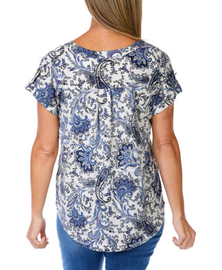 Thumbnail 2: Fifty Street Women's Paisley Print Top 
