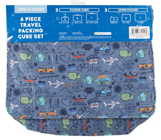 Thumbnail 2: Life is Good 6 Pc Travel Packing Cube Set 