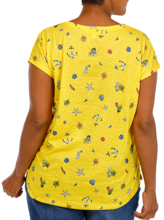 Thumbnail 2: Island Shores Plus Short Sleeve Resort Top 