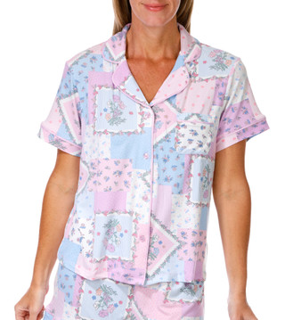 Thumbnail 4: JACLYN Women's 2 Pc Pajama Shorts Set 
