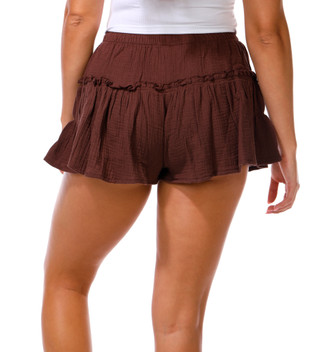 Thumbnail 2: ShoSho Juniors Gauze Ruffle Shorts 