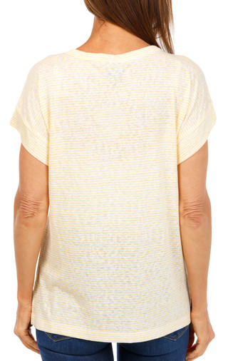 Thumbnail 2: Bobeau Women's Stripe Print Top  