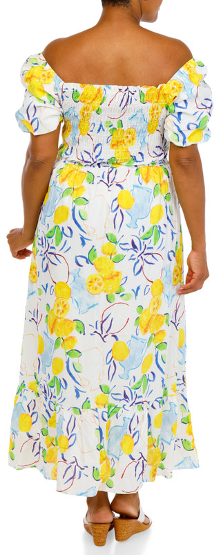 Thumbnail 2: Ana & Rose Women's Lemon Floral Print Dress  