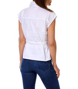 Thumbnail 2: Frnzy Women's Embroidered Woven Back Tie Top 