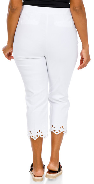 Thumbnail 2: Philosophy Women's Plus Eyelet Hem Pull On Capris  