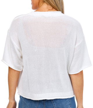 Thumbnail 2: Gili Women's Americana Flag Cable Knit Top  