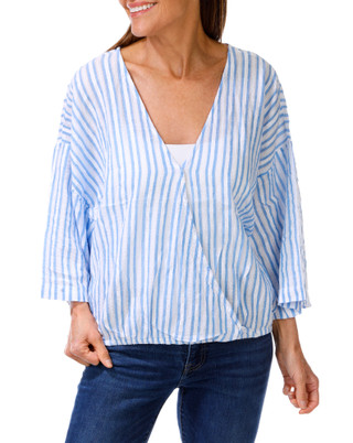 Thumbnail 1: Dash Women's Yarn Dye Single Button Front Top 