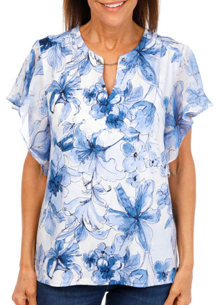 Thumbnail 1: Sara Michele Women's Floral Print Top  