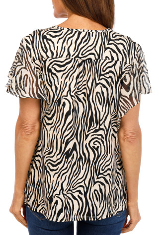 Thumbnail 2: Gloria Lance Women's Zebra Print Top  