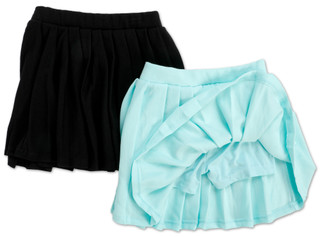 Thumbnail 2: Lucky You Girls 2 Pk textured Pleated Skorts  