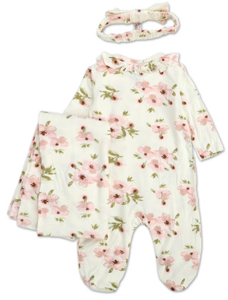 Thumbnail 3: Baby Essentials Baby Girls 4 Pc Sleeper Set  