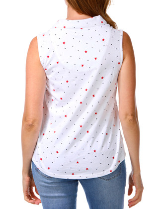 Thumbnail 4: Emily Daniels Women's Sleeveless Polo Top 