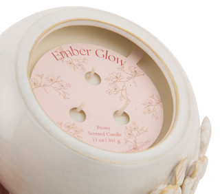 Thumbnail 2: Ember Glow 11 oz Peony Scented 3 Wick Candle 