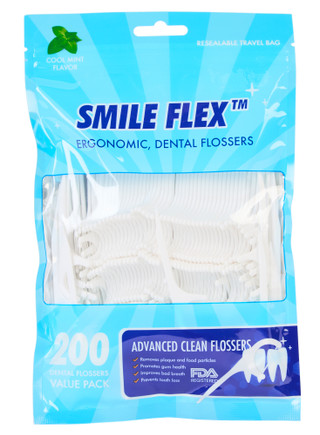 Thumbnail 1: Smile Flex 200 Pk Mint Flavor Dental Flossers  