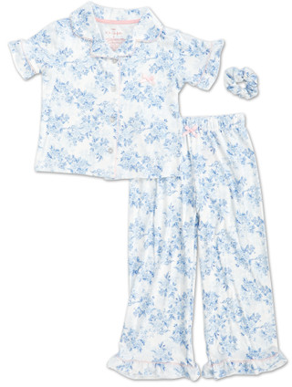 Thumbnail 1: Lili Gaufrette Little Girls 3 Pc Pants Sleepwear Set  