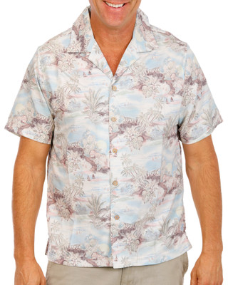Thumbnail 1: Caribbean Joe Men's Coastal Short Sleeve Island Button Down 