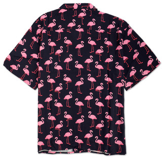 Thumbnail 2: Distortion Men's Flamingo Print Button Down Top 