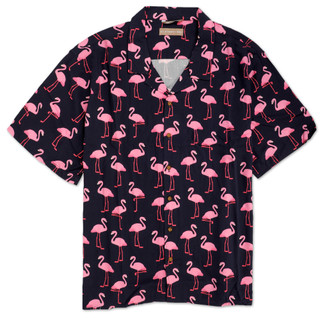 Thumbnail 1: Distortion Men's Flamingo Print Button Down Top 