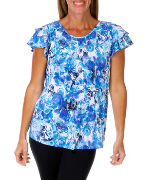 Thumbnail 1: Fyve Women's Floral Pleated Top  