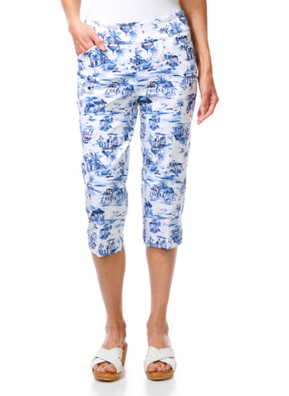 Thumbnail 1: Coral Bay Petite Print Capris 