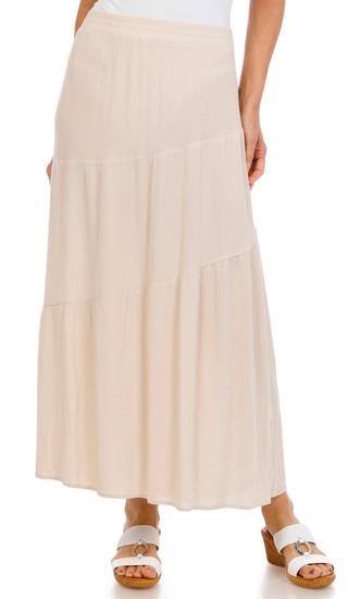 Thumbnail 1: AGB Women's Tiered Maxi Skirt 