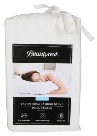 Thumbnail 1: Beautyrest 2-Pack Polybabmboo Pillowcase 