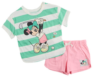 Thumbnail 1: Disney Little Girls 2 Pc Graphic Top & Shorts Set 