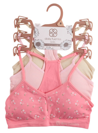 Thumbnail 1: daisy fuentes Girls 3 Pk Seamless Bralettes Set 