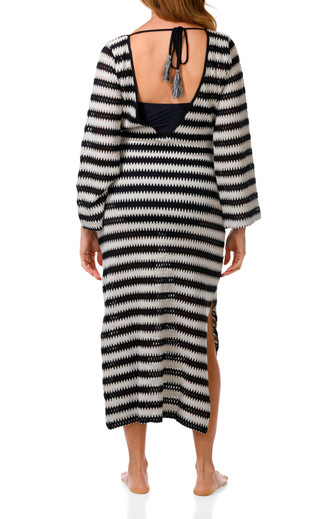Thumbnail 2: SURF GYPSY Women's Plunged Texture Woven Swim Cover Up 